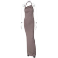 Pleated Backless Maxi Dress
