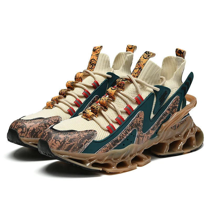 Big Size Blade Fly Woven High Top Sneakers