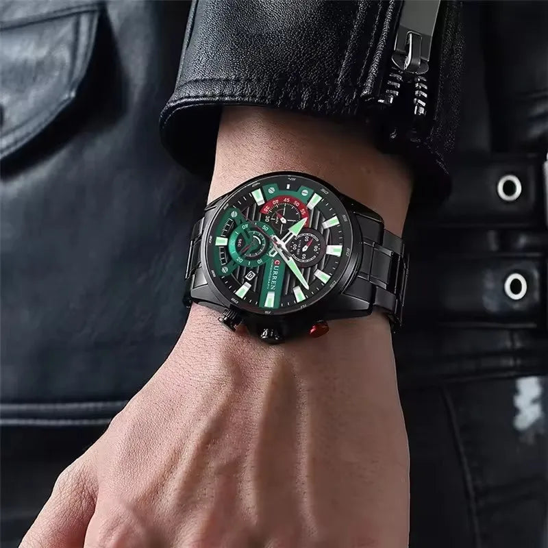 CURREN 8415 Sport Quartz Watch — 45mm, Day/Date, Auto Date, 3BAR