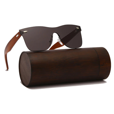 Classic Sunglasses for Women Men Retro Vintage One-Piece Lens Sun Shade Glasses with Box case