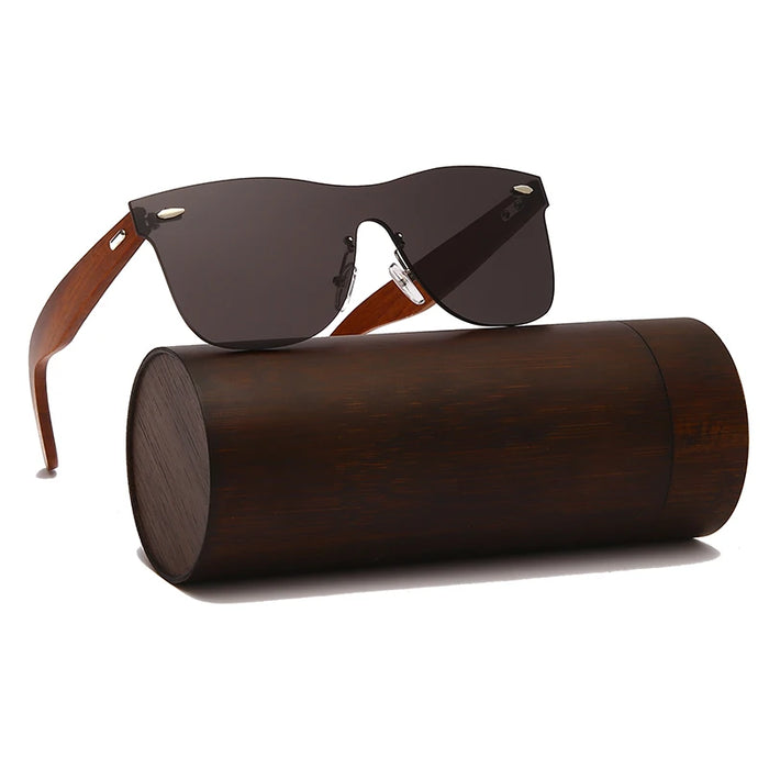 Classic Sunglasses for Women Men Retro Vintage One-Piece Lens Sun Shade Glasses with Box case