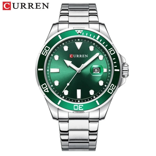 CURREN 8388 Gold Quartz Watch — 45mm, Day/Date, Luminous, 3BAR