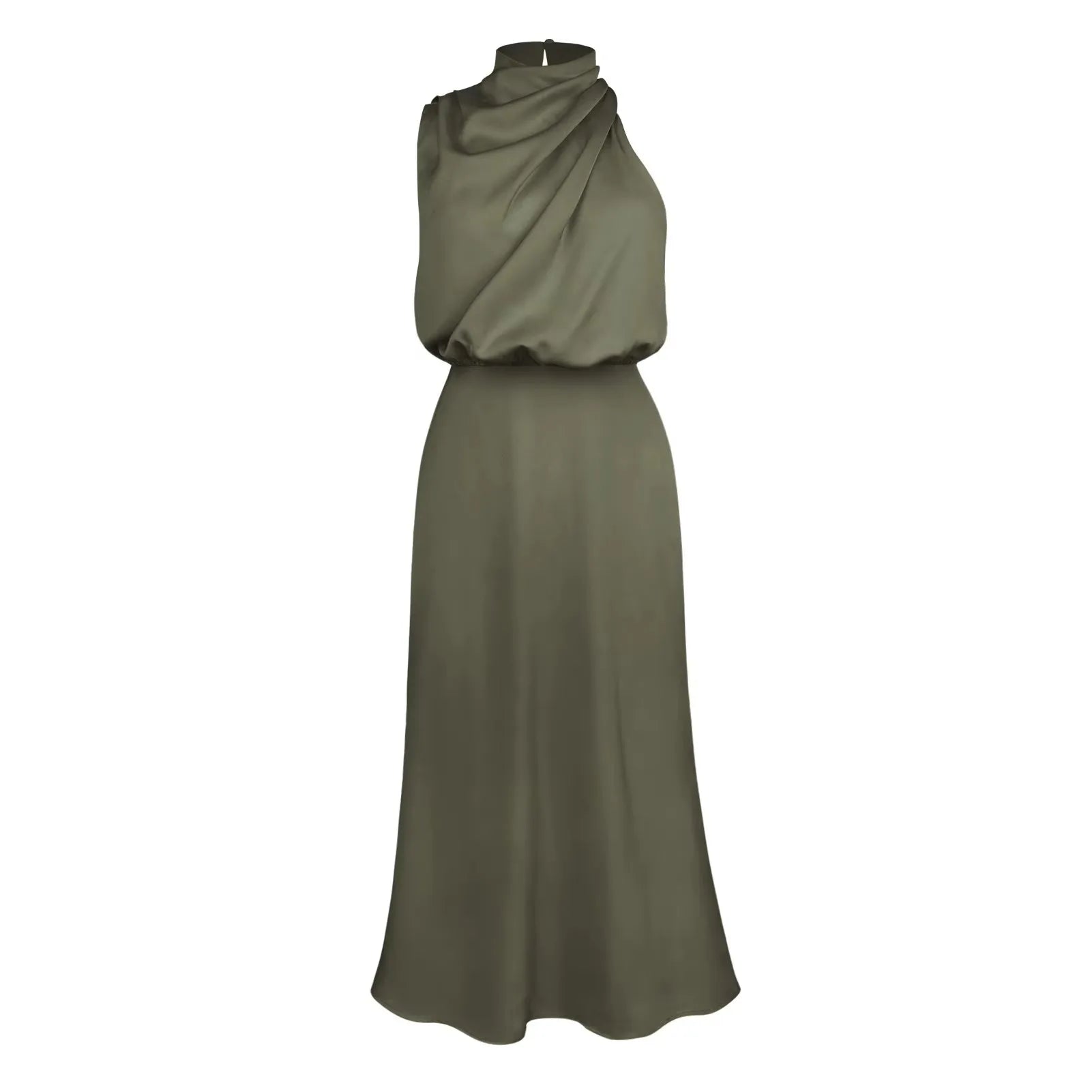 Evening Dress Party Clothes Ladies Women Fashion Elegant Celebrity Dresses Summer High-End Silk Satin Sleeveless Long Dress