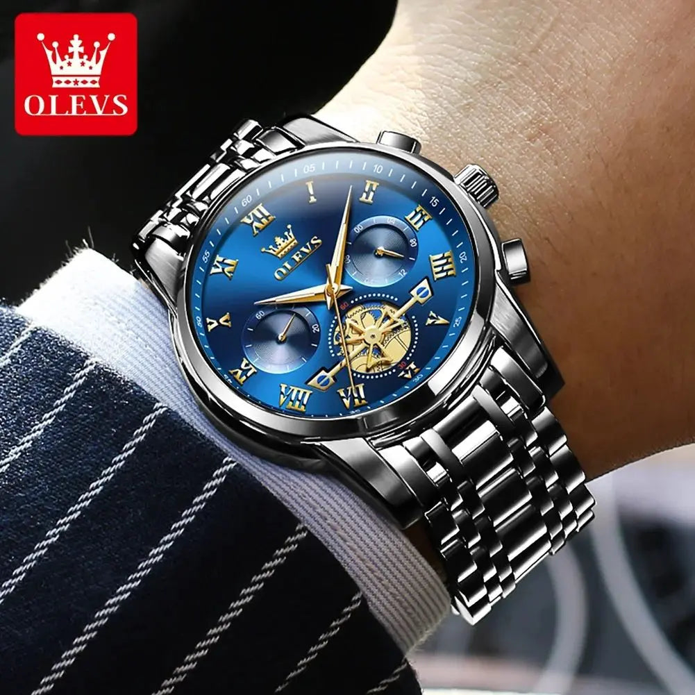 OLEVS 2859 CITIZEN Quartz Watch — 41mm, Date Display, Hidden Clasp