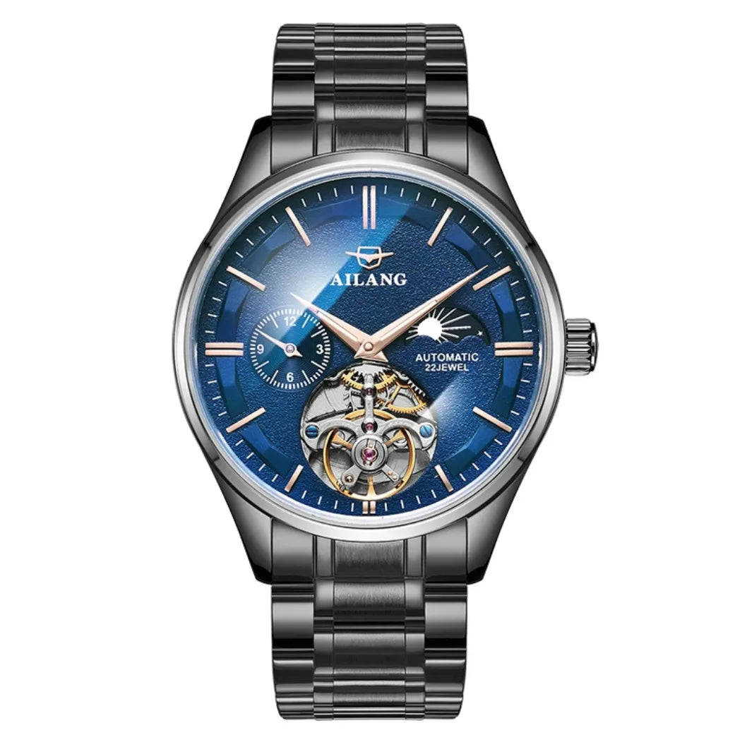 AILANG Tourbillon Automatic Watch — 41mm, Leather or Steel, 3BAR