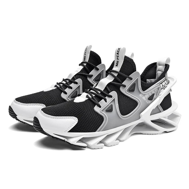 Big Size Blade Fly Woven High Top Sneakers
