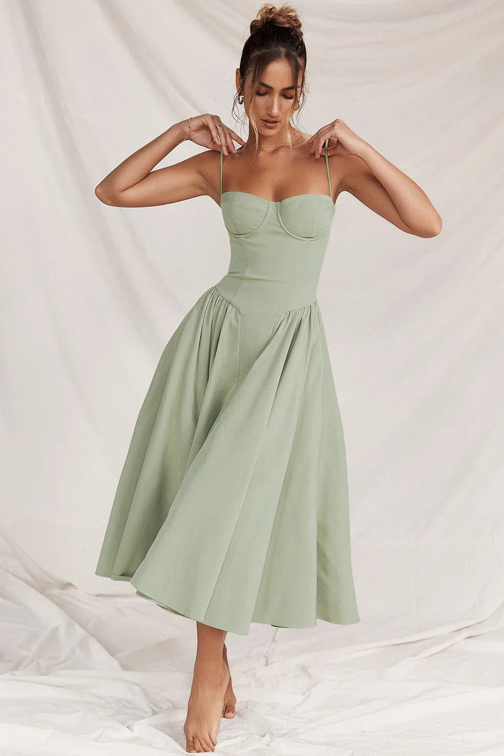 Satin Floral Cut-Out Maxi Dress