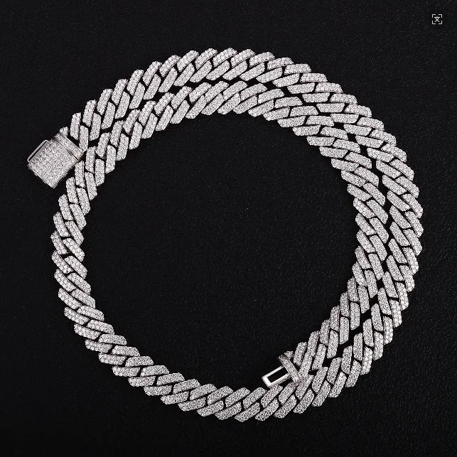 Miami Cuban Link 7-24 Inches Moissanite Diamond Chains Cuban Link Bracelet 925 Moissanite Chain Iced Out Jewelry Bracelet Men