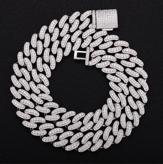 Miami Cuban Link 7-24 Inches Moissanite Diamond Chains Cuban Link Bracelet 925 Moissanite Chain Iced Out Jewelry Bracelet Men