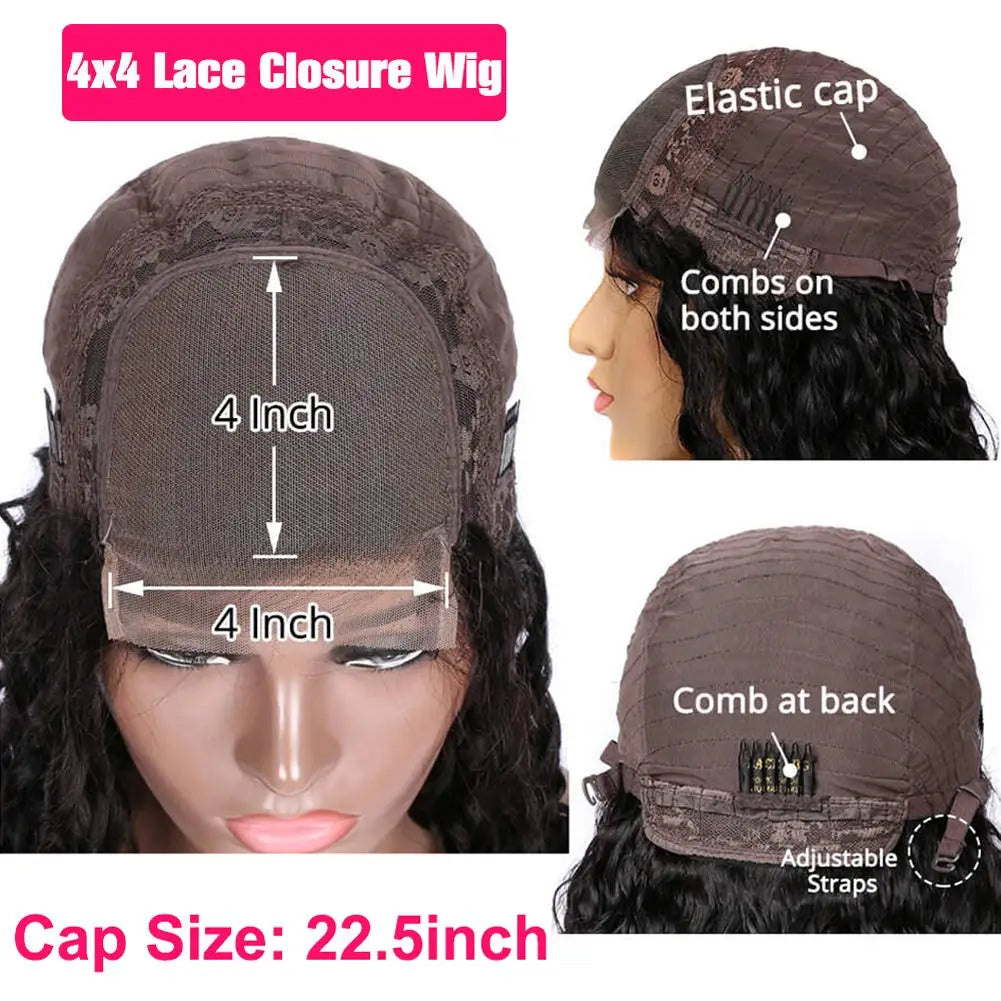 Glueless Brown Blonde Highlight Body Wave 5x5 Wig