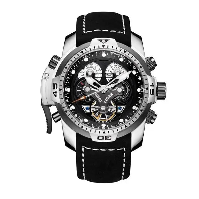Reef Tiger Rose Gold Automatic Watch — 46mm, Sapphire, 10BAR, Luminous