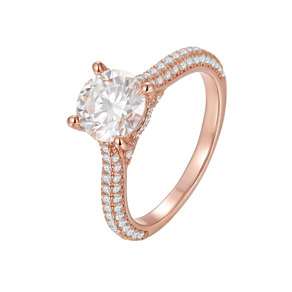 18k Gold Fashion Ring S925 Silver Promise Moissanite Rings Wedding Bands for Women halloween jewelry