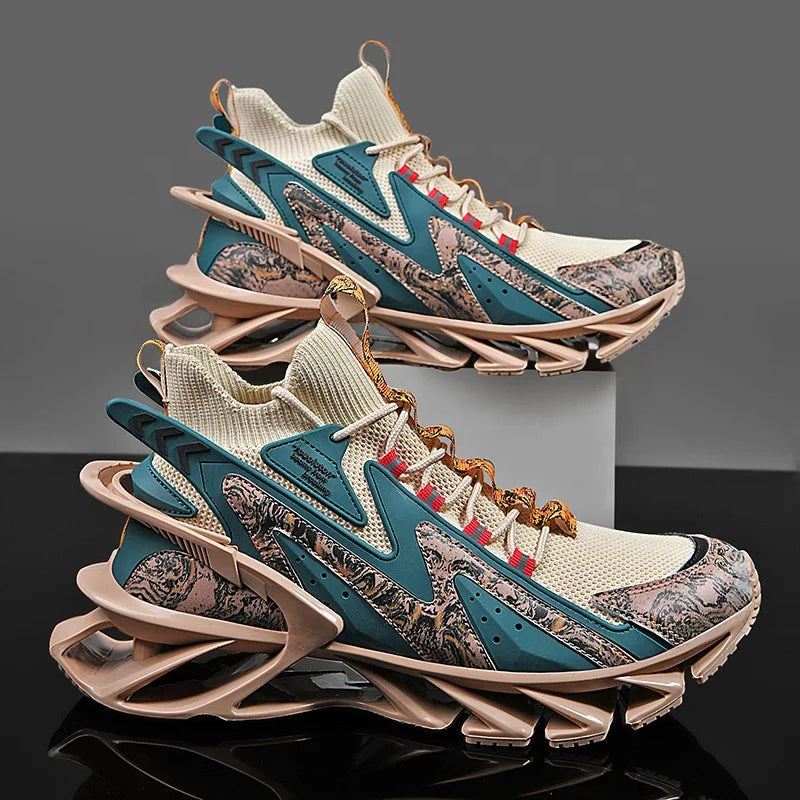 Big Size Blade Fly Woven High Top Sneakers