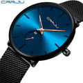 CRRJU 2150 Gold Ultra-Thin Oval Quartz Watch — 40mm, Auto Date, 3BAR