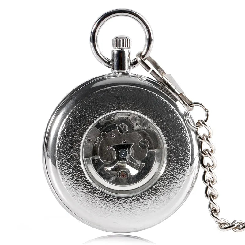 SHUHANG Automatic Mechanical Pocket Watch — Roman Numerals, Chain