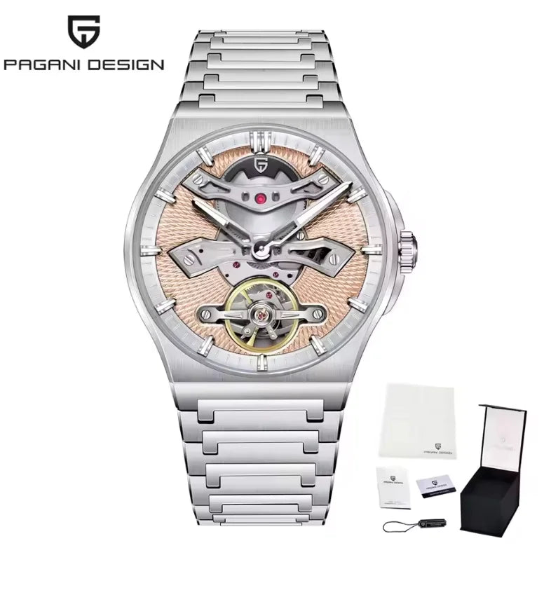 PAGANI DESIGN PD-YS028 Hollow Tourbillon Watch — 42mm, 10BAR