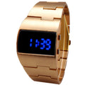 Men's Gold LED Sport Watch — Irregular Shape, Luminous