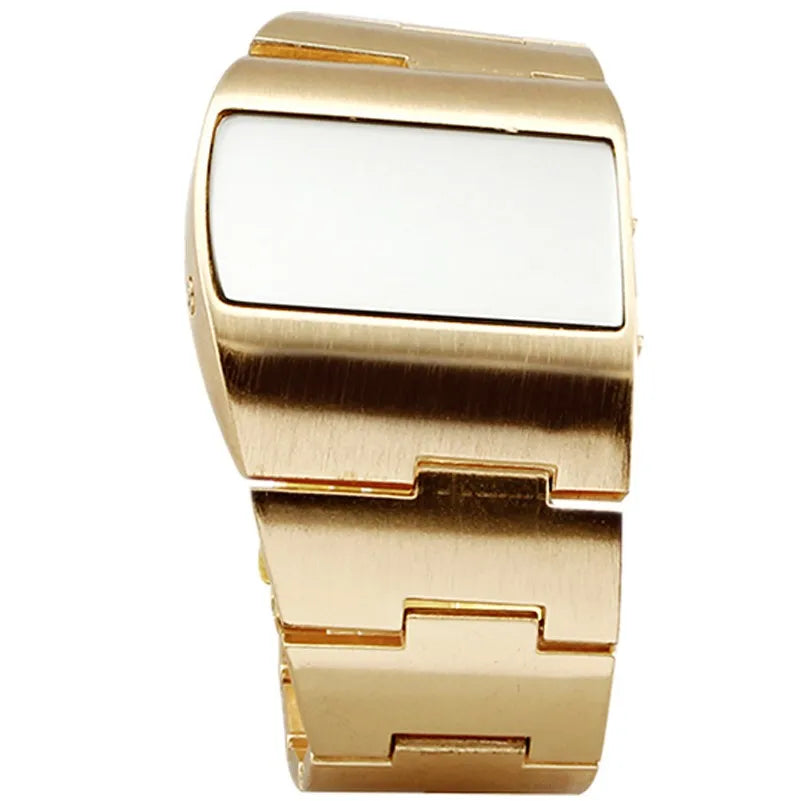 Men's Gold LED Sport Watch — Irregular Shape, Luminous