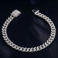 Miami Cuban Link 7-24 Inches Moissanite Diamond Chains Cuban Link Bracelet 925 Moissanite Chain Iced Out Jewelry Bracelet Men