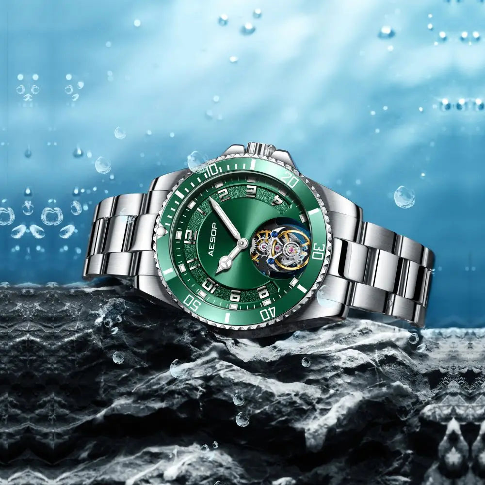 AESOP RTS Tourbillon Diver Watch — 42mm, Sapphire Crystal, 3BAR