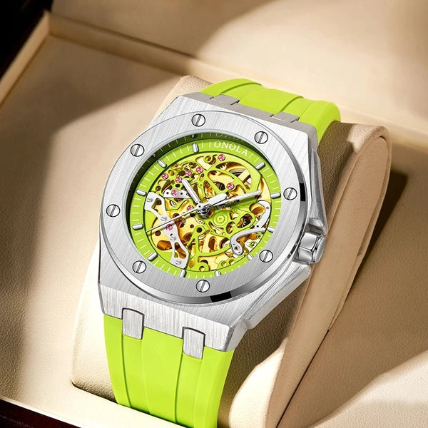 ONOLA 3834 Sport Mechanical Watch — 45.5mm, Chronograph, Week Display