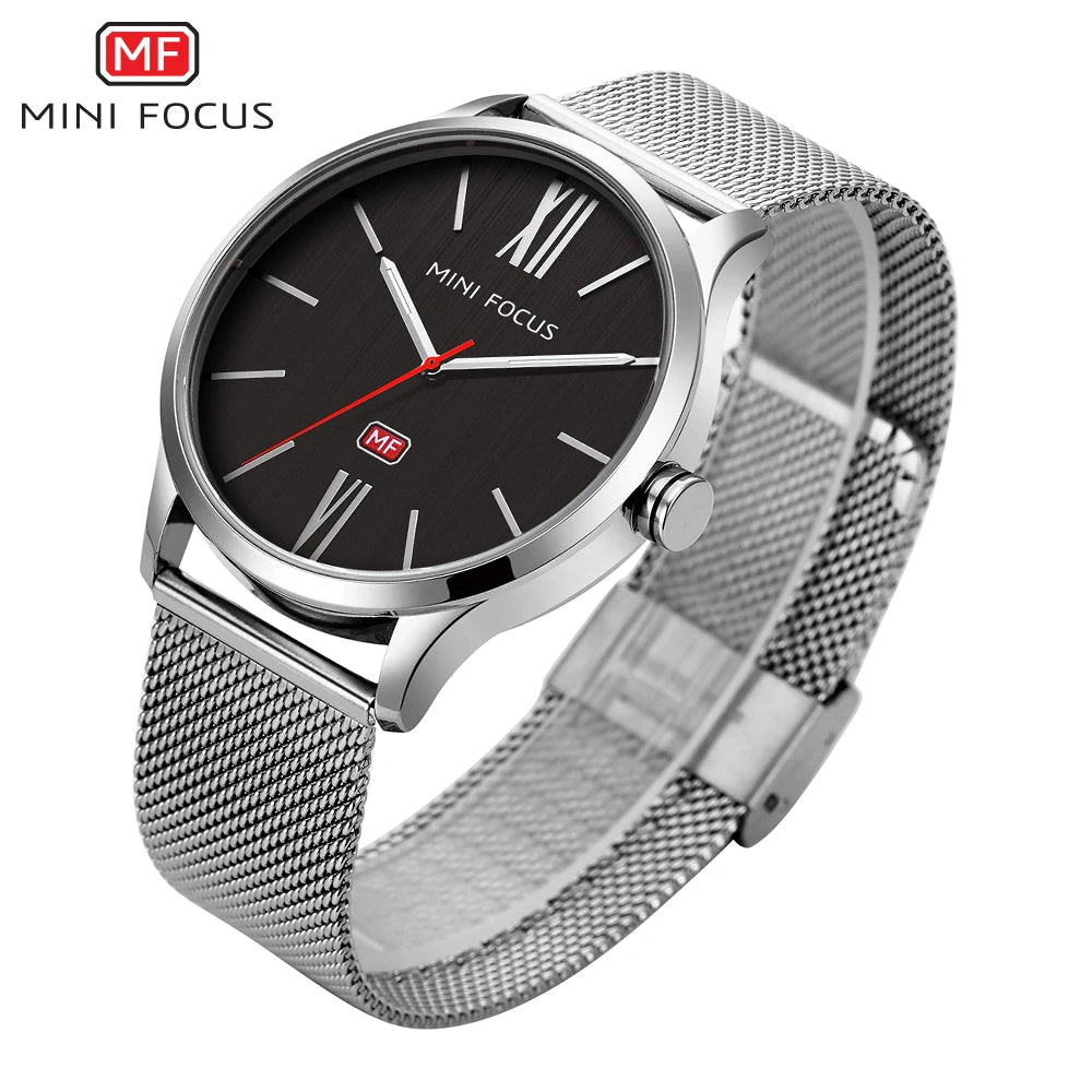 MINI FOCUS Multi-Zone Chronograph Quartz Watch — 3BAR, Mesh or Steel