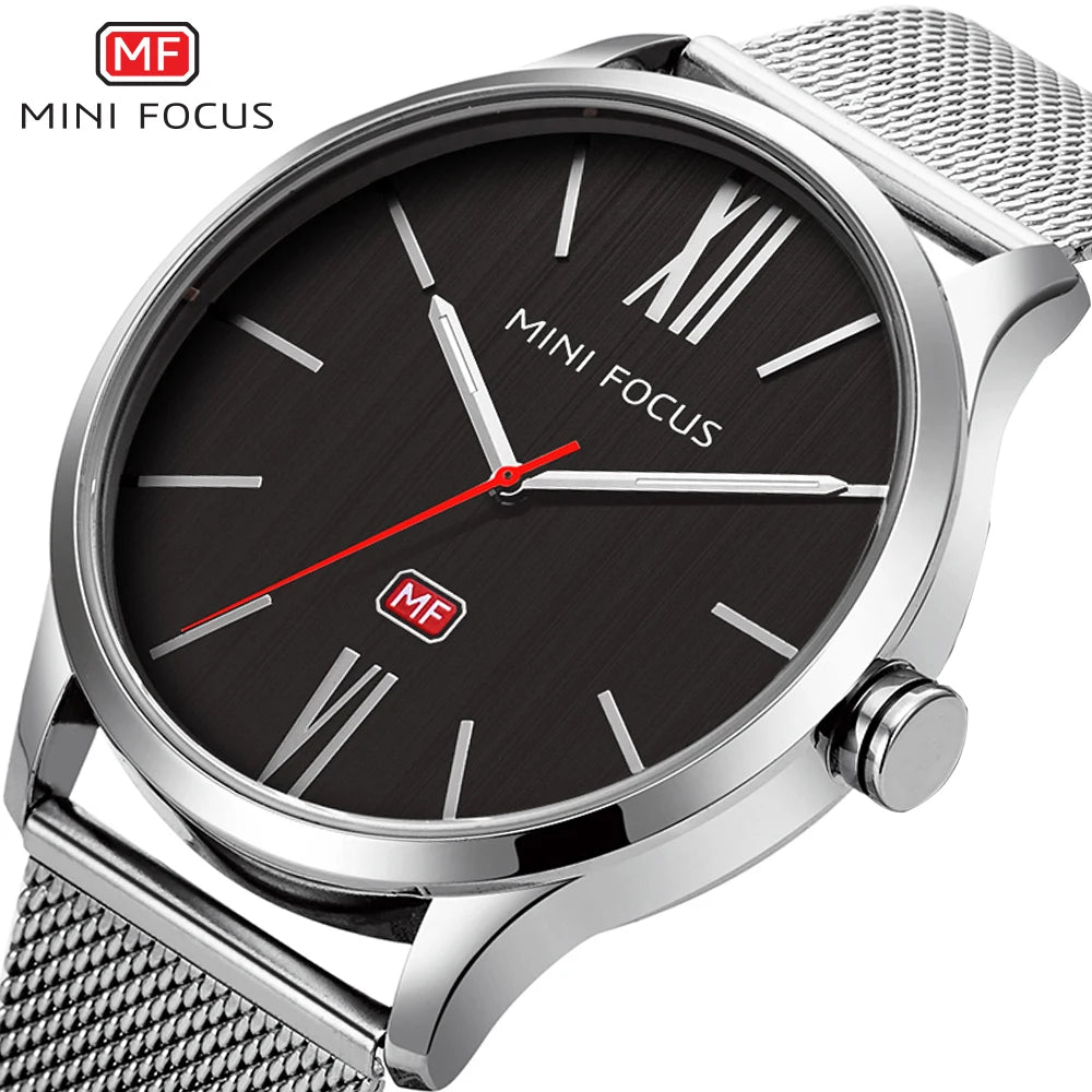 MINI FOCUS Multi-Zone Chronograph Quartz Watch — 3BAR, Mesh or Steel