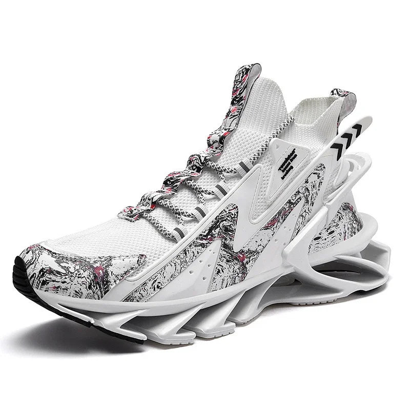 Big Size Blade Fly Woven High Top Sneakers
