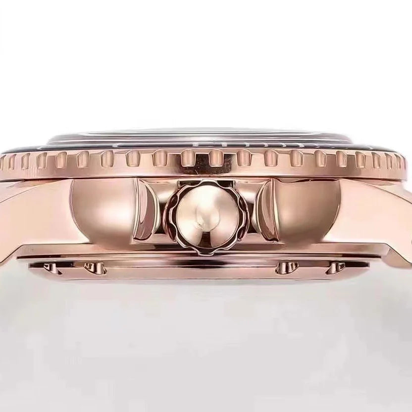 Luxury 18K Rose Gold Tourbillon Diver — 8-Day Reserve, 30BAR, 45mm