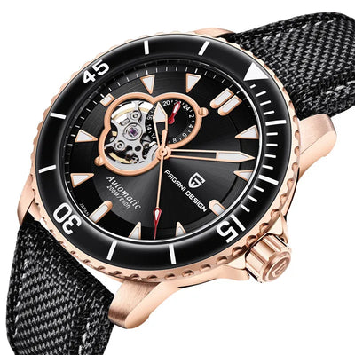 PAGANI DESIGN NH39A Automatic Men's Watch — Blue Dial, 100BAR Rated