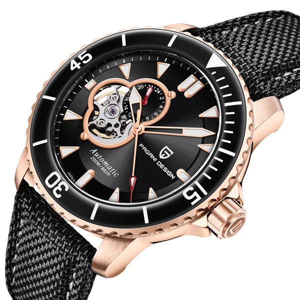 PAGANI DESIGN NH39A Automatic Men's Watch — Blue Dial, 100BAR Rated
