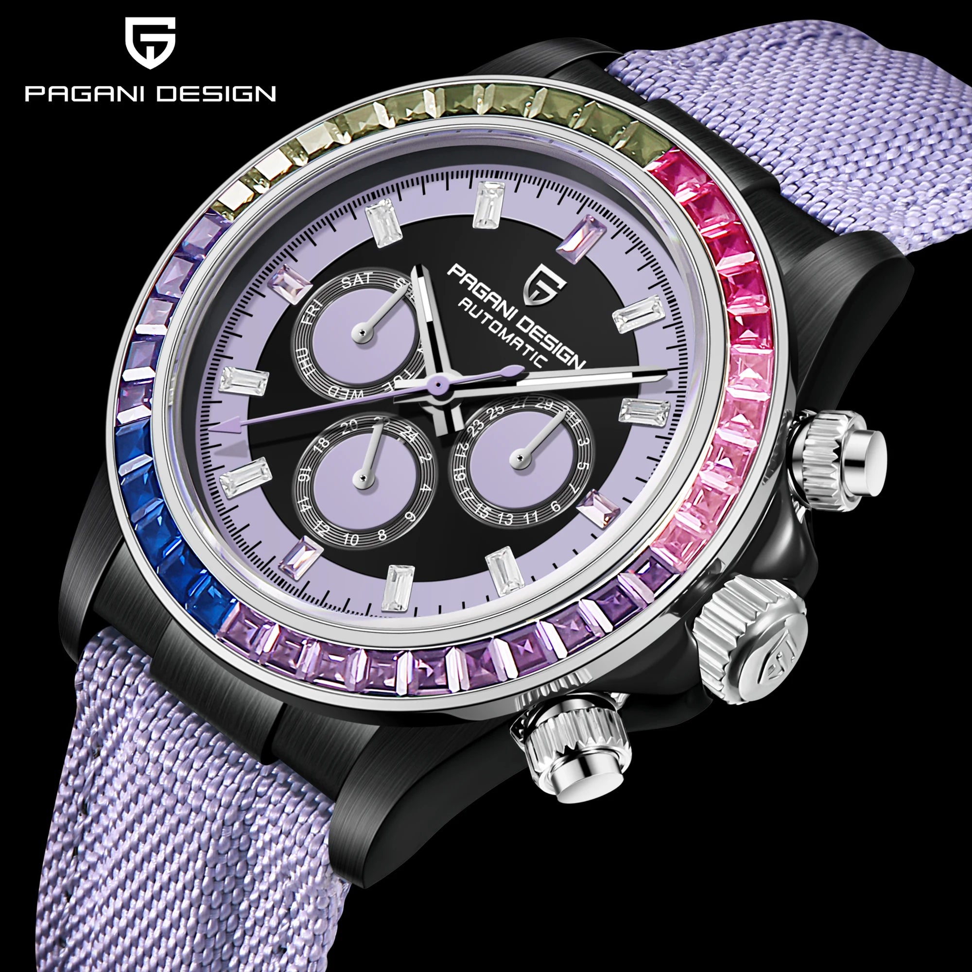 PAGANI DESIGN 1732 Automatic Watch — 30BAR, Sapphire, Leather or Nylon