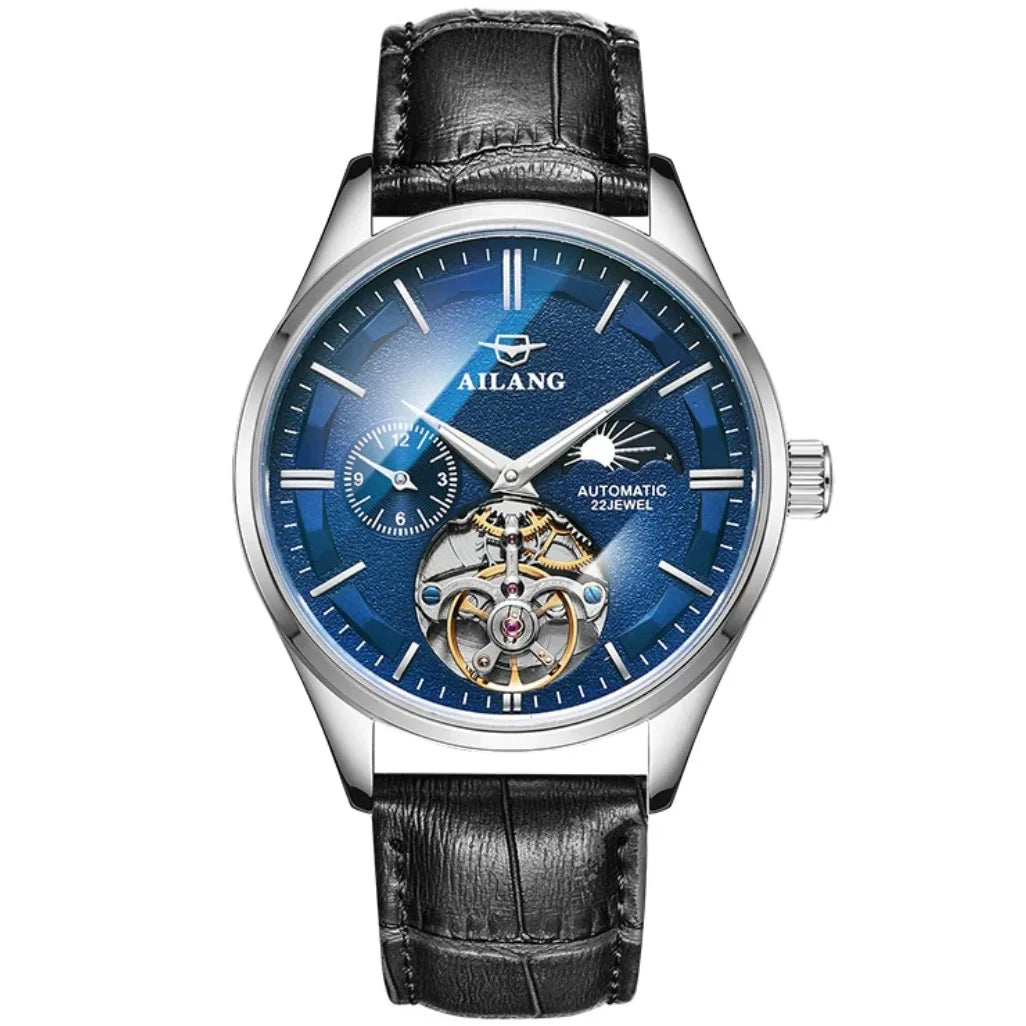 AILANG Tourbillon Automatic Watch — 41mm, Leather or Steel, 3BAR