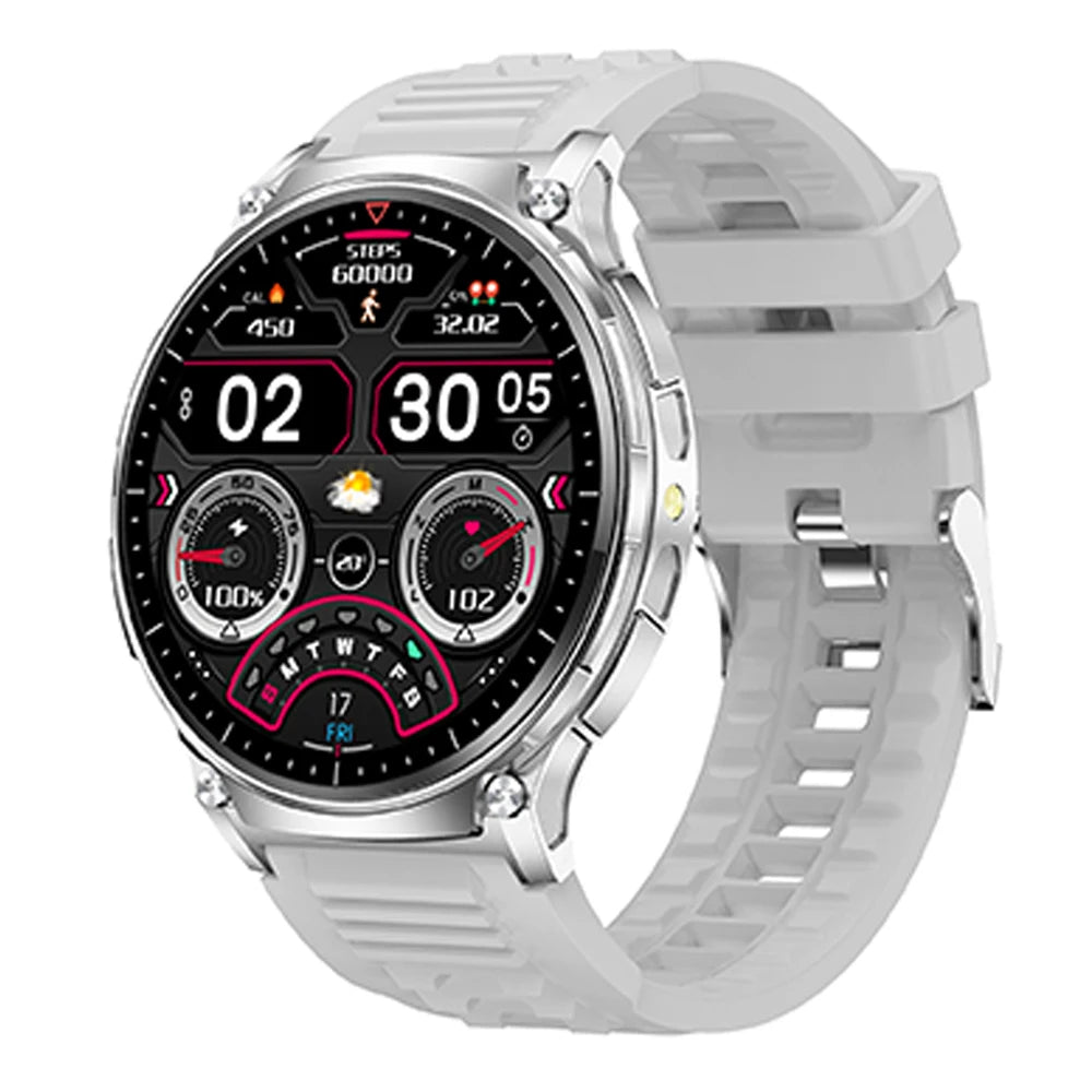 2024 QW50 Outdoor Smart Watch 1.39inch BT Call  NFC Compass Flashlight Waterproof Health Monitoring  Sports Smartwatch for Men