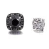 2CT Black Lab Created Diamond Stud Earrings Round Brilliant Cut in 18K 14K White Gold for Women Men Daily Wear Minimalist Design