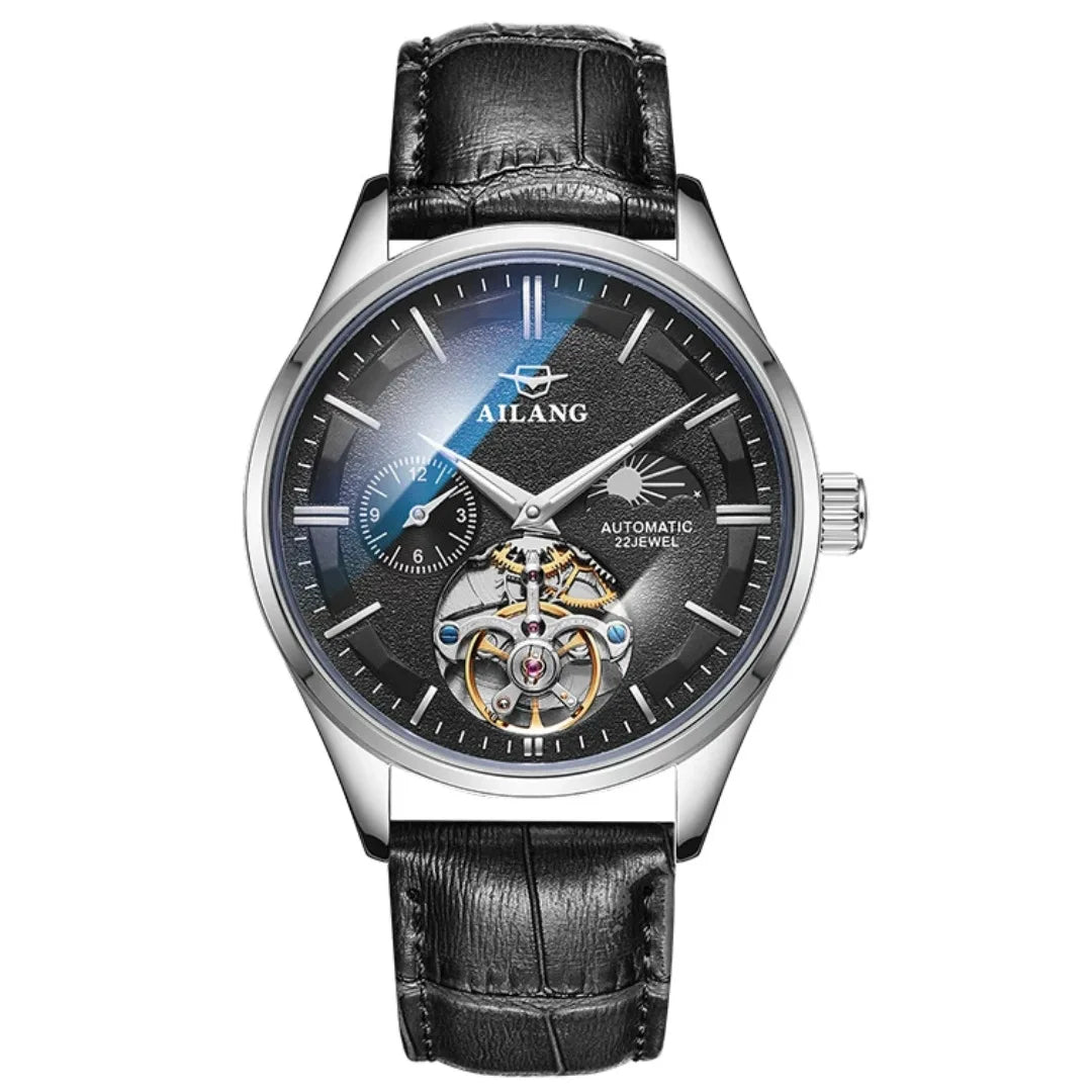 AILANG Tourbillon Automatic Watch — 41mm, Leather or Steel, 3BAR