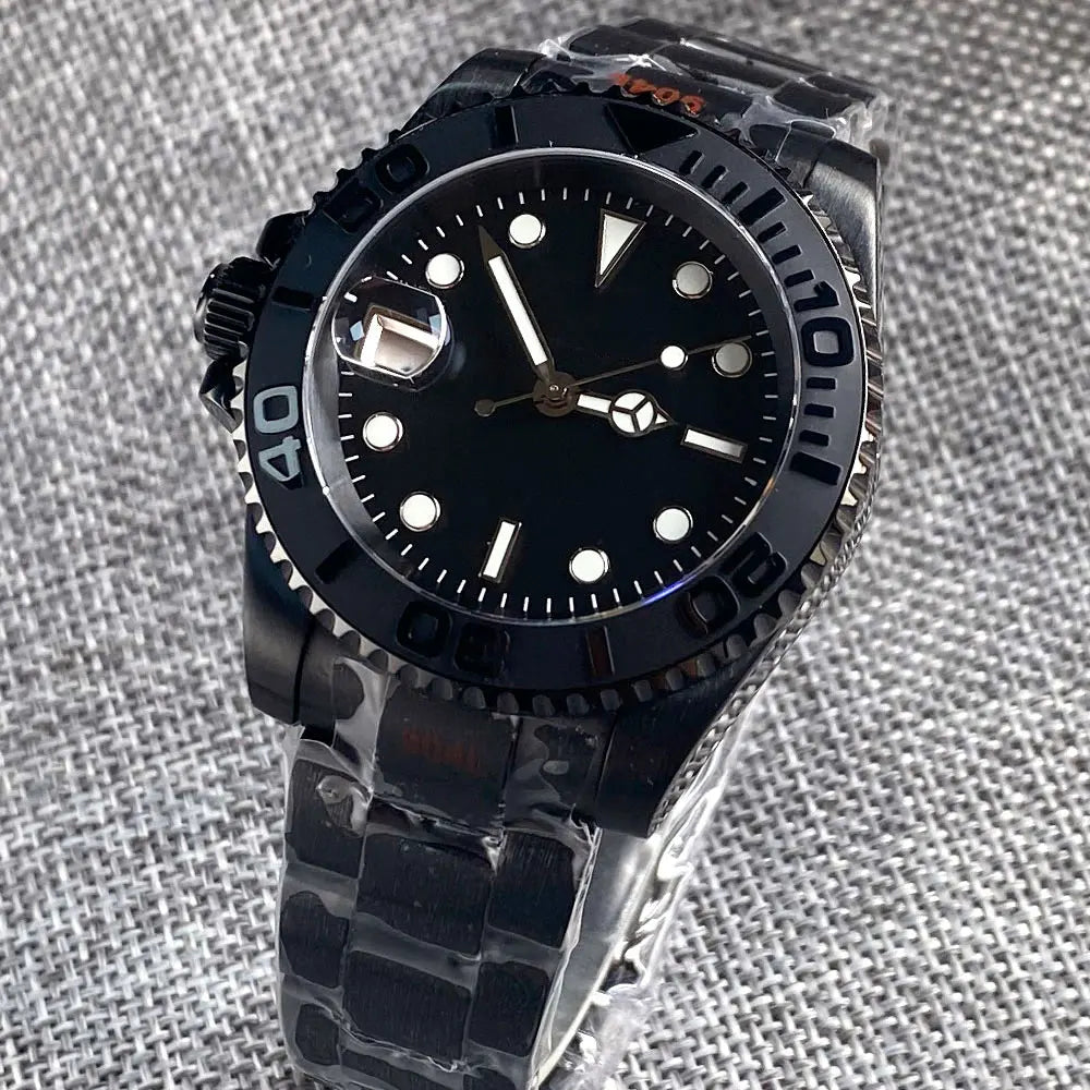 Tandorio NH35A Left Crown Diver Watch — Sapphire, 20BAR, 904L Bracelet