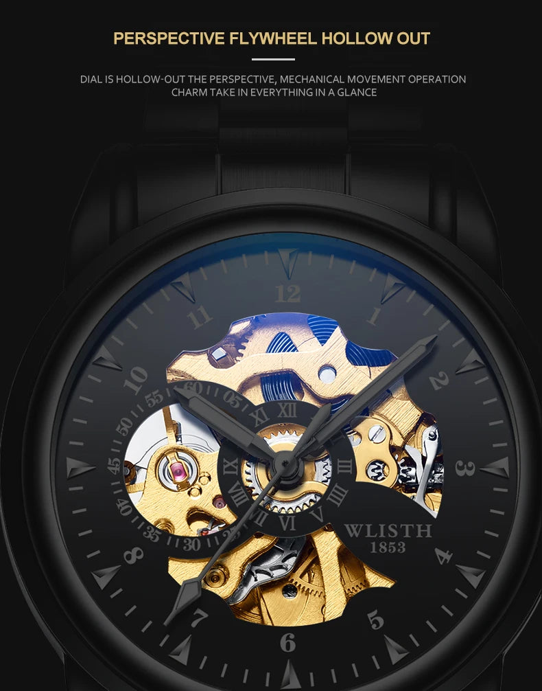 Men's Quartz Watch with Leather Strap — 40mm, Luminous, Folding Clasp