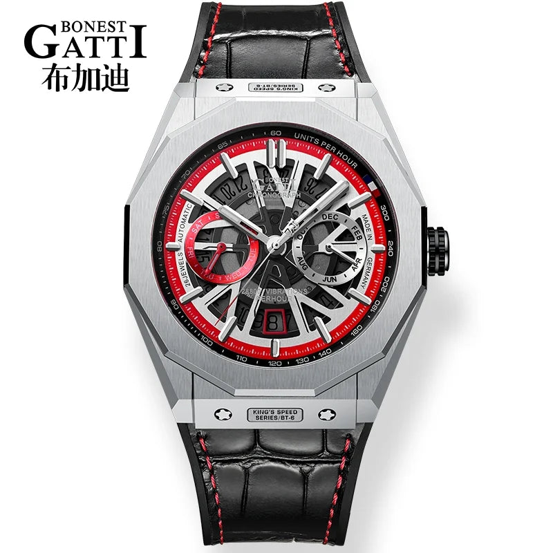 Bonest Gatti BG9601 CITIZEN Movement Automatic Watch — Sapphire, 5BAR, Gold