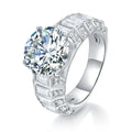5CT Moissanite Ring New Design 925 Sterling Silver Jewelry Ring Round GRA Certified Round Brilliant Moissanite