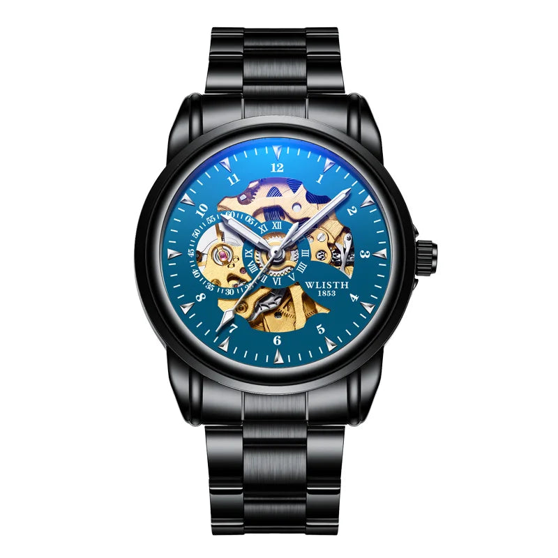 Men's Quartz Watch with Leather Strap — 40mm, Luminous, Folding Clasp