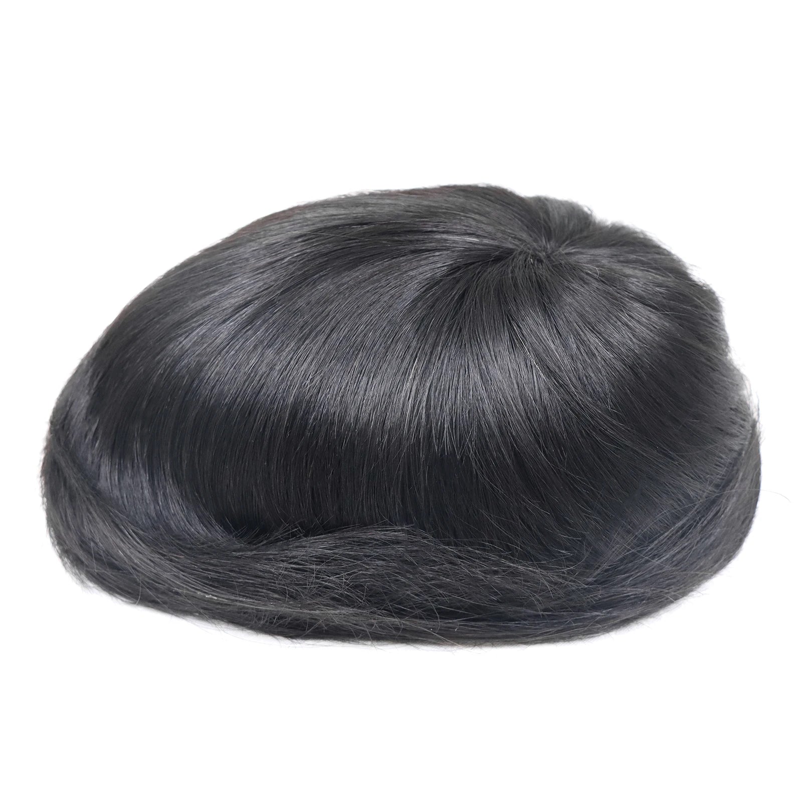 Australia Mens Toupee for Men Real Human Hair Piece Thin Skin Straight French Lace with PU Around Men's Hair Systems Hairpiece