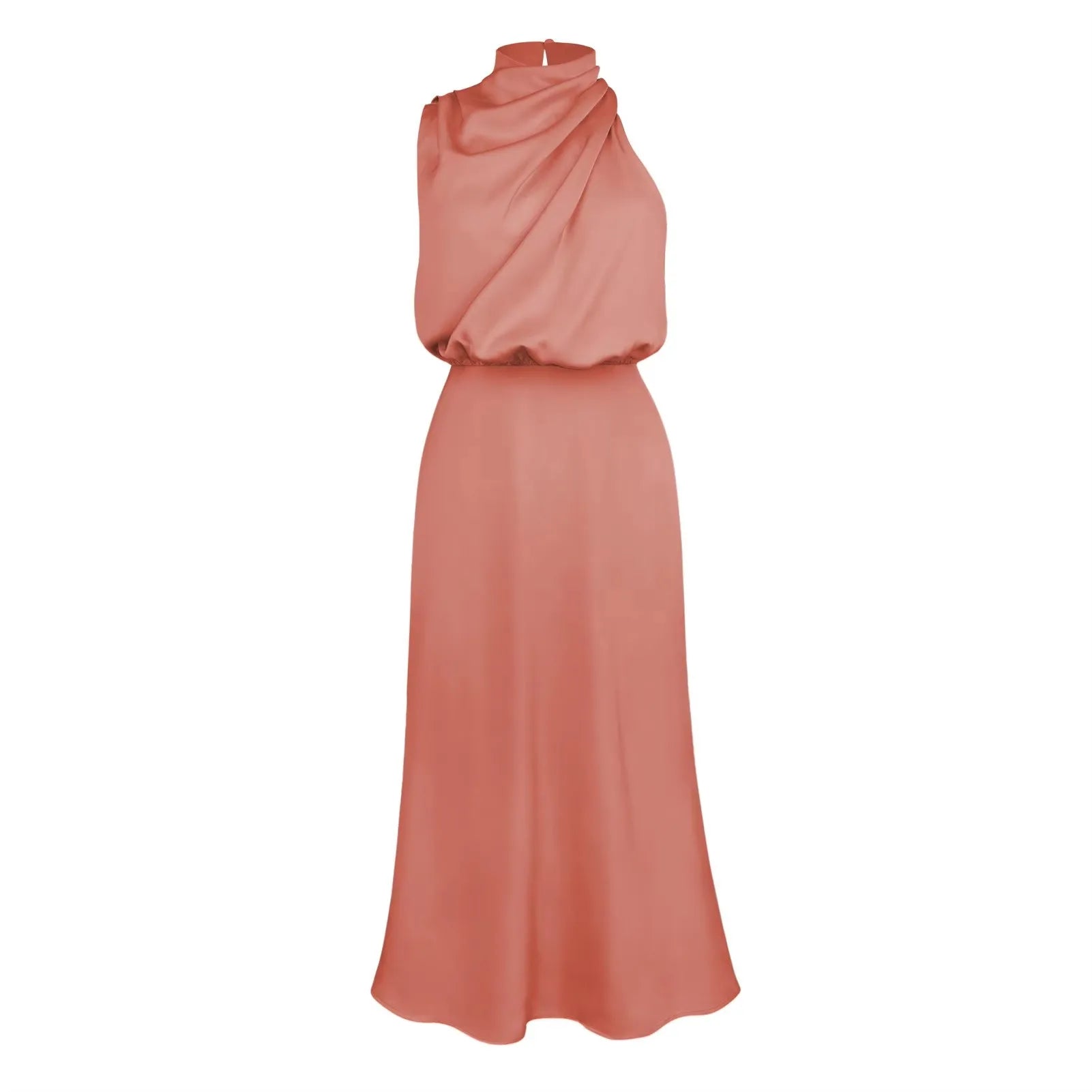 Evening Dress Party Clothes Ladies Women Fashion Elegant Celebrity Dresses Summer High-End Silk Satin Sleeveless Long Dress