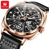 OLEVS 6685 Luminous Skeleton Automatic Watch — Power Reserve, 3BAR