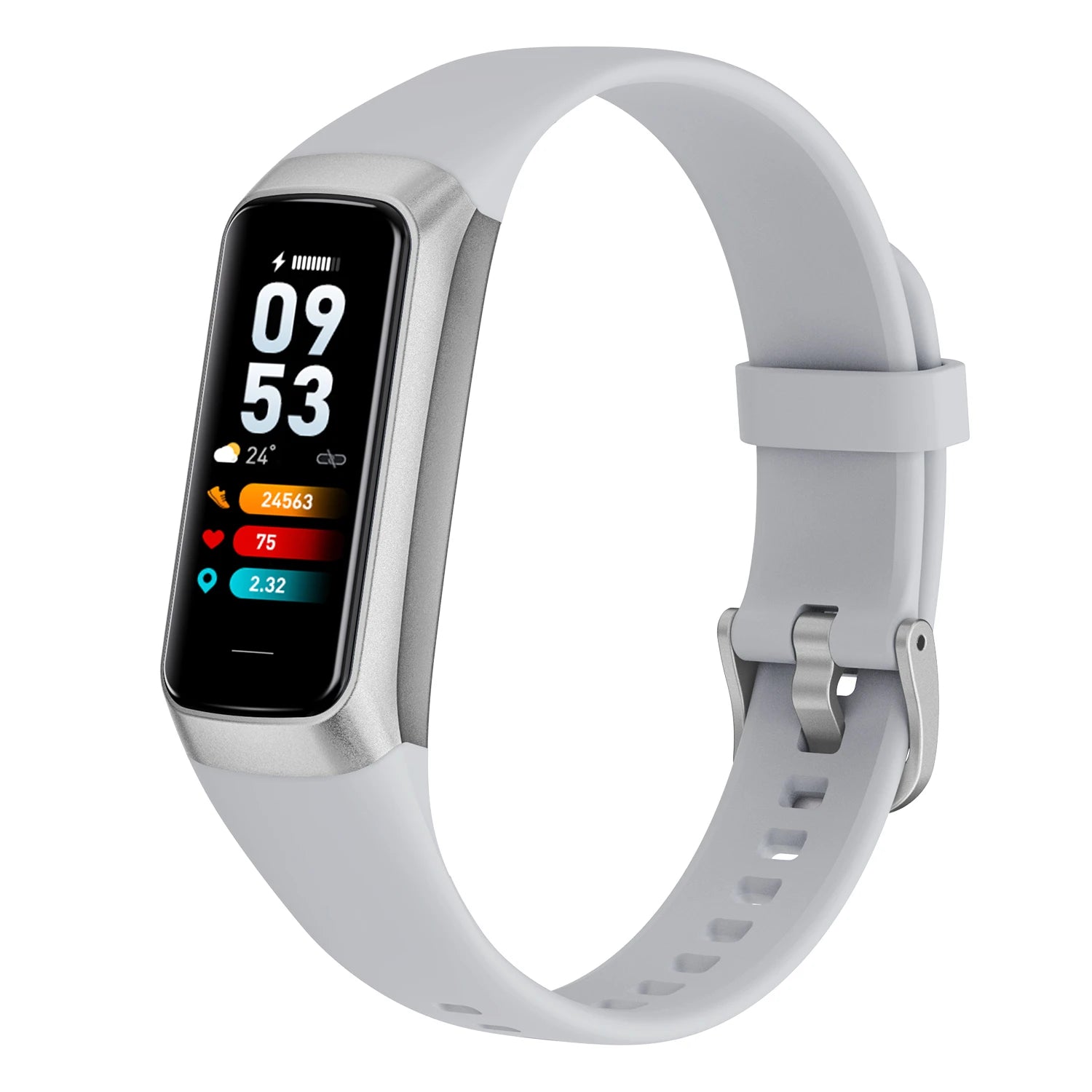 C80 Amoled High Resolution Body Temperature Heart Rate Monitor Sport Tracking Smart Bracelet Watches for Men and Women
