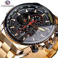 Forsining Three-Dial Automatic Mechanical Watch — 44mm, Day/Date