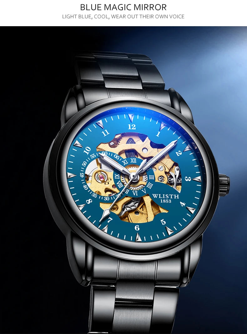 Men's Quartz Watch with Leather Strap — 40mm, Luminous, Folding Clasp