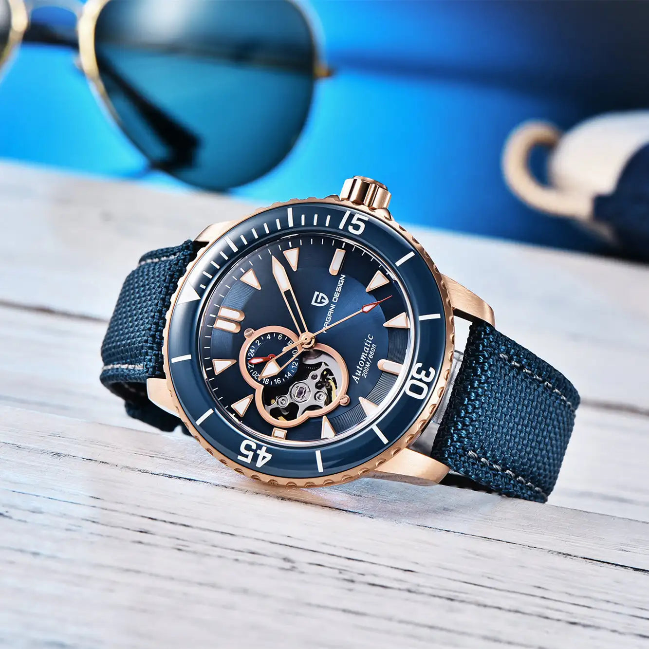 PAGANI DESIGN 1674 NH39 Automatic Dive Watch — Sapphire, 10BAR, 44mm