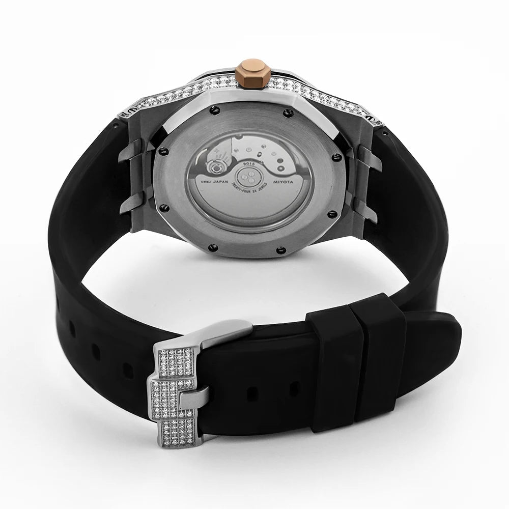Exclusive Iced Out Moissanite Watch — VVS Clarity, Sapphire, Square Case
