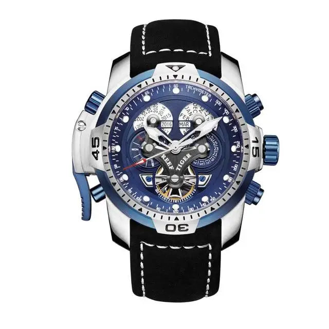 Reef Tiger Rose Gold Automatic Watch — 46mm, Sapphire, 10BAR, Luminous